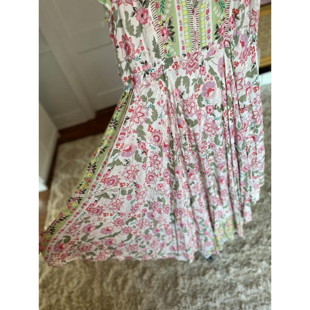 JAASE Floral Boho Maxi Dress Romantic Cottagecore Garden Party Prairie Feminine - Picture 4 of 8